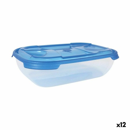 Set di scatole porta pranzo Tontarelli Nuvola 2 L Azzurro Rettangolare 2 Pezzi (12 Unità)