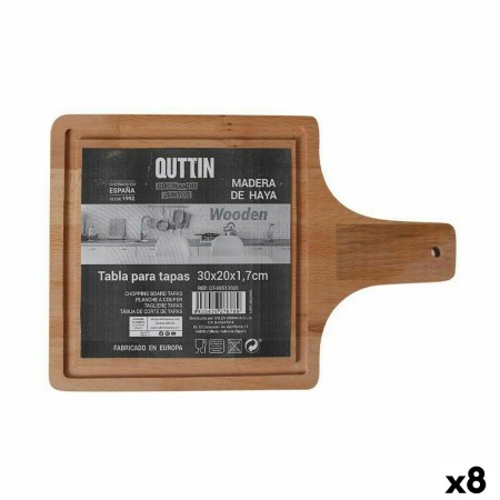 Tagliere per servire Quttin Con manico 30 x 20 x 1,7 cm (8 Unità)