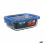 Portapranzo Rettangolare con Coperchio Quttin Azzurro Rettangolare 14,5 x 11 x 5 cm (12 Unità)