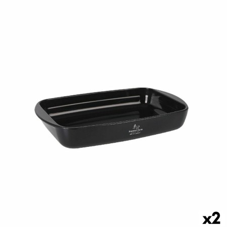 Pirofila da Forno Santa Clara Silicone Vetro Borosilicato Rettangolare 35 x 22,5 x 5,5 cm (2 Unità)