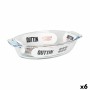 Teglia da Cucina Quttin 725 ml Vetro Ovale (6 Unità)