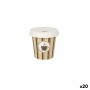 Set di Bicchieri Algon Con coperchio Monouso Caffè Cartone 10 Pezzi 120 ml (20 Unità)