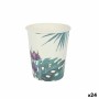 Set di Bicchieri Algon Monouso Cartone Tropicale 10 Pezzi 250 ml (24 Unità)