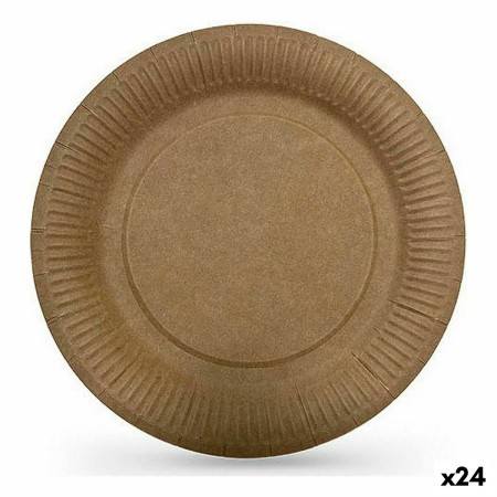 Set di piatti Algon Monouso carta kraft 12 Pezzi 18 cm (24 Unità)