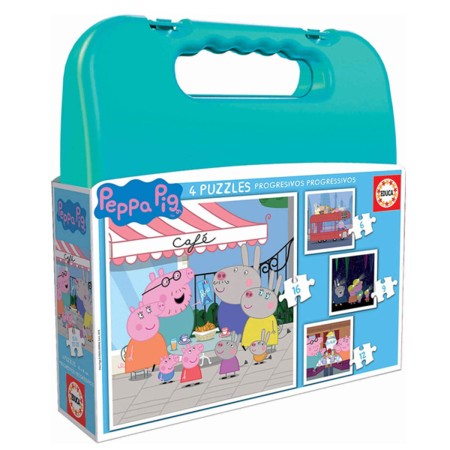 Set di 4 Puzzle Educa Peppa Pig Progressive (6-9-12-16 pcs)