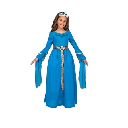 Costume per Bambini My Other Me Azzurro Principessa Medievale 5-6 Anni