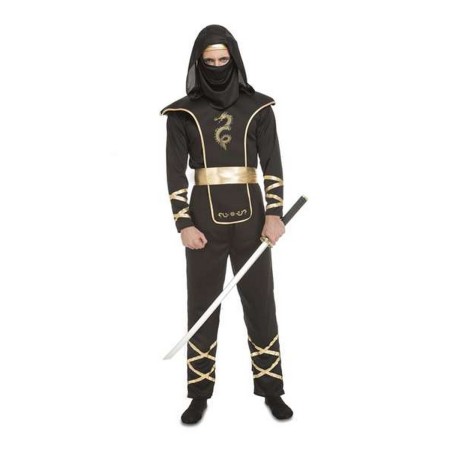 Costume per Adulti My Other Me Nero Ninja Taglia unica (4 Pezzi)