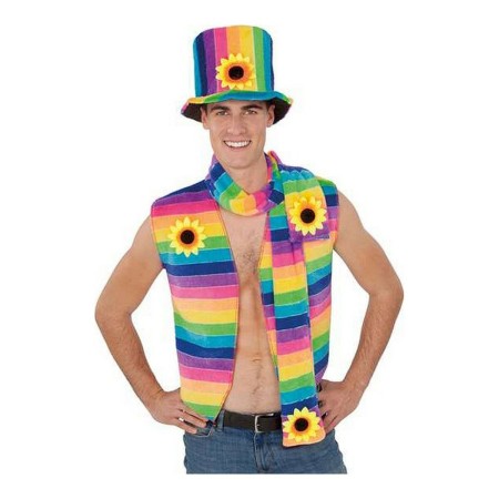 Accessori per travestimenti My Other Me Multicolore Arcobaleno S 59 cm 155 x 10 cm Cappello Sciarpa