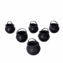 Decorazione per Halloween My Other Me Mini Cauldrons Neri Con manici (6 uds) (5 x 7 x 7 cm)