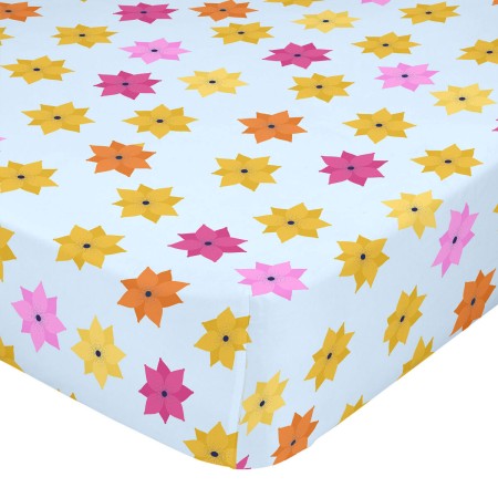 Lenzuolo con angoli HappyFriday MR FOX Multicolore 70 x 140 x 14 cm Fiori