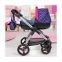 Carrozzina per Bambole Reig Stule Pram Blu Marino 63 cm