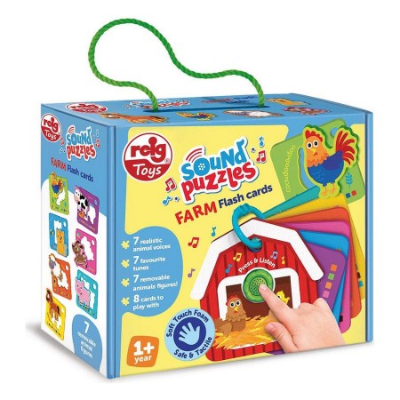 Puzzle per Bambini Reig Flash Cards animali Fattoria