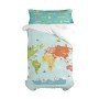 Set di copripiumino HappyFriday Happynois World Map Multicolore Singolo 2 Pezzi