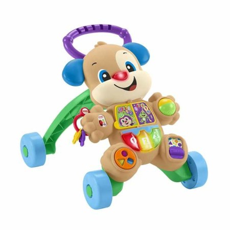 Deambulatore con ruote Fisher Price Suono Cane Luci Multilingue