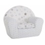 Poltrona per Bambini Stelle Bianco Grigio 44 x 34 x 53 cm