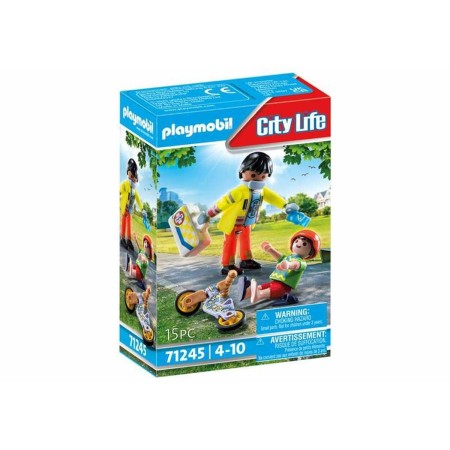 Playset Playmobil City Life - Paramedic with Patient 71245 15 Pezzi