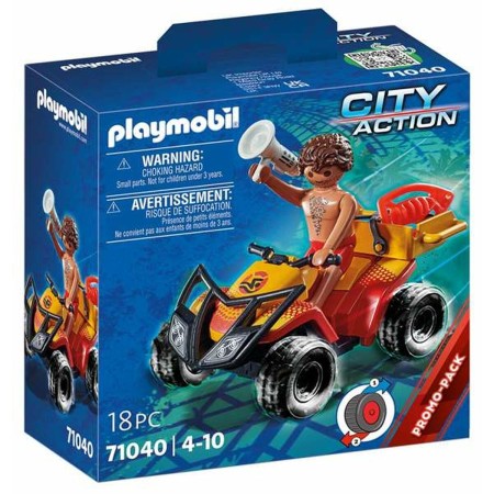 Playset Playmobil City Action Rescue Quad 18 Pezzi 71040