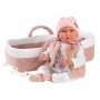 Bambolotto Neonato Llorens Mimi Rosa 40 cm Navicella