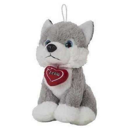 Peluche Husky Cuore 28 cm