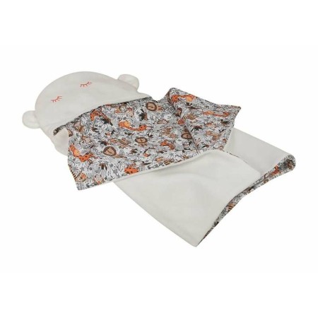 Coperta per Neonato Reversibile Con cappuccio 90 x 66 cm Giungla