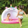 Piscina Gonfiabile per Bambini Intex Rosa Unicorno 102 x 102 cm