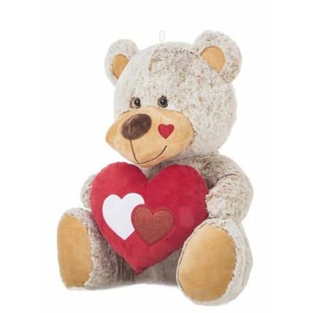 Peluche Beige Orso Cuore 38 cm