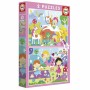 Set di 2 Puzzle Educa Fantasy world 48 Pezzi