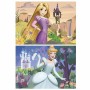 Set di 2 Puzzle Disney Princess Cinderella and Rapunzel 48 Pezzi