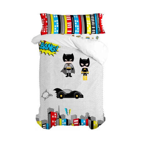 Set di copripiumino HappyFriday Mr Fox Bat Multicolore Singolo 2 Pezzi