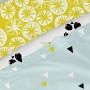 Set di Lenzuola HappyFriday Moshi Moshi Panda garden blue Azzurro Singolo 2 Pezzi