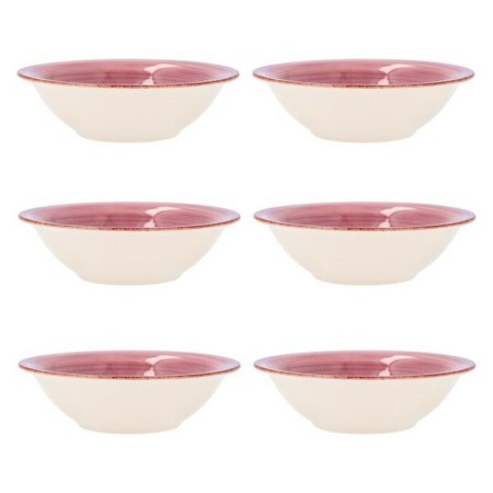 Ciotola Quid Vita Rosa Ceramica 6 Unità (18 cm)