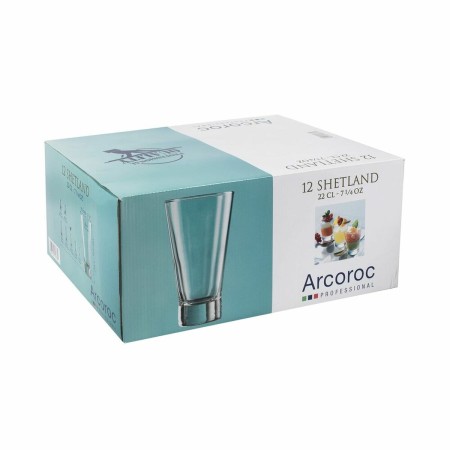 Set di Bicchieri Arcoroc Shetland Trasparente Vetro 12 Unità 220 ml