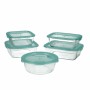 Set di scatole porta pranzo Luminarc Keep'n Lagon Cristallo Bicolore (42 x 32 x 26 cm) (5 Unità) (5 pcs)