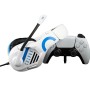 Auricolari con Microfono Gaming FR-TEC Kratos Bianco Azzurro/Bianco