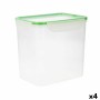 Porta pranzo Ermetico Quid Greenery Trasparente Plastica 4,7 L (4 Unità) (Pack 4x)