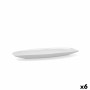 Teglia da Cucina Quid Gastro Bianco Ceramica 35,5 x 15,8 x 2,8 cm (6 Unità) (Pack 6x)