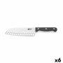 Coltello Santoku Richardson Sheffield Artisan Nero Metallo (17,5 cm) (Pack 6x)