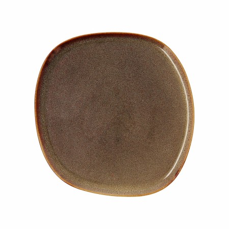 Piatto da pranzo Bidasoa Ikonic Marrone Ceramica 26,5 x 25,7 x 1,5 cm (4 Unità) (Pack 4x)