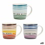 Tazza Mug Quid 4u Multicolore Ceramica 330 ml (12 Unità) (Pack 12x)