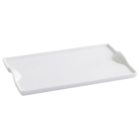 Vassoio per aperitivi Quid Gastro Fun Bianco Ceramica 25,5 x 15,5 cm (6 Unità) (Pack 6x)