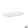 Teglia da Cucina Bidasoa Glacial Bianco Ceramica 31 x 18 cm (6 Unità) (Pack 6x)