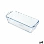 Stampo da Forno Pyrex Classic Vidrio Rettangolare Trasparente Vetro 28 x 11 x 8 cm (4 Unità)