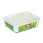 Portapranzo Rettangolare con Coperchio Pyrex Cook & Freeze 25 x 20 cm Trasparente Silicone Vetro 2,6 L (6 Unità)