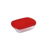 Portapranzo Rettangolare con Coperchio Ô Cuisine Cook&store Ocu Rosso 400 ml 17 x 10 x 5 cm Vetro Silicone (6 Unità)