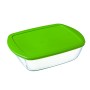 Portapranzo Rettangolare con Coperchio Pyrex Cook&store Px Verde 2,5 L 28 x 20 x 8 cm Vetro Silicone (5 Unità)