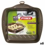 Stampo da Forno Pyrex Asimetria Quadrato Nero Metallo 24 x 24 cm (6 Unità)