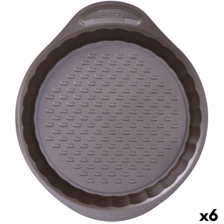 Stampo da Forno Pyrex Asimetria Rotondo Nero 25 cm (6 Unità)