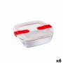 Porta pranzo Ermetico Pyrex Cook&heat 1 L 20 x 17 x 6 cm Rosso Vetro (6 Unità)