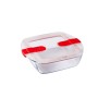 Porta pranzo Ermetico Pyrex Cook&heat 1 L 20 x 17 x 6 cm Rosso Vetro (6 Unità)