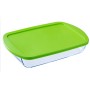 Portapranzo Rettangolare con Coperchio Pyrex Cook & store Trasparente Silicone Vetro (4,5 L) (4 Unità)